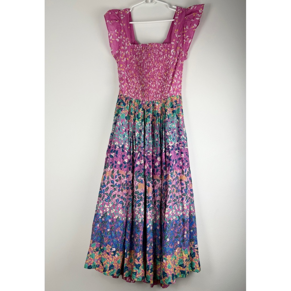 Caroline Constas Pink Flutter Sleeve Sundress